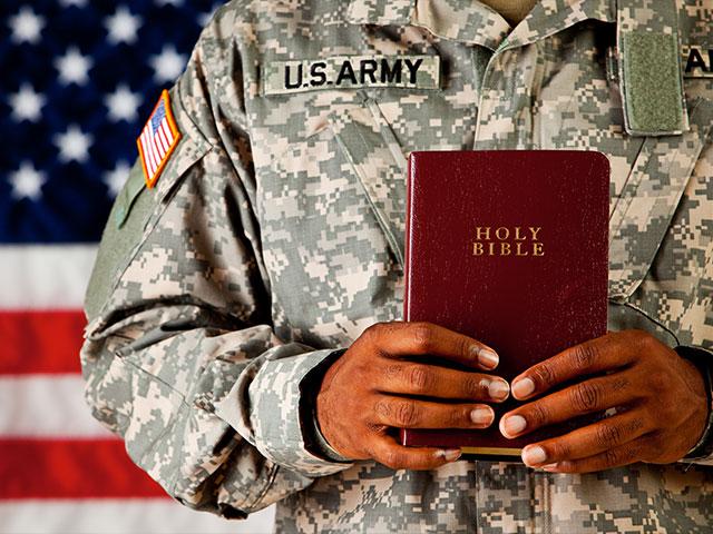 Soldier with Bible