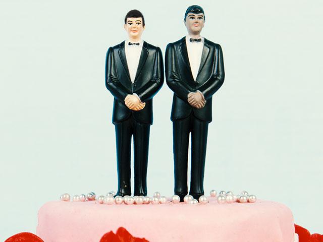 wedding cake topper 2 men