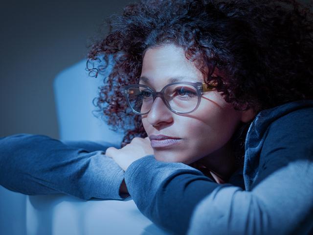 woman resting alone