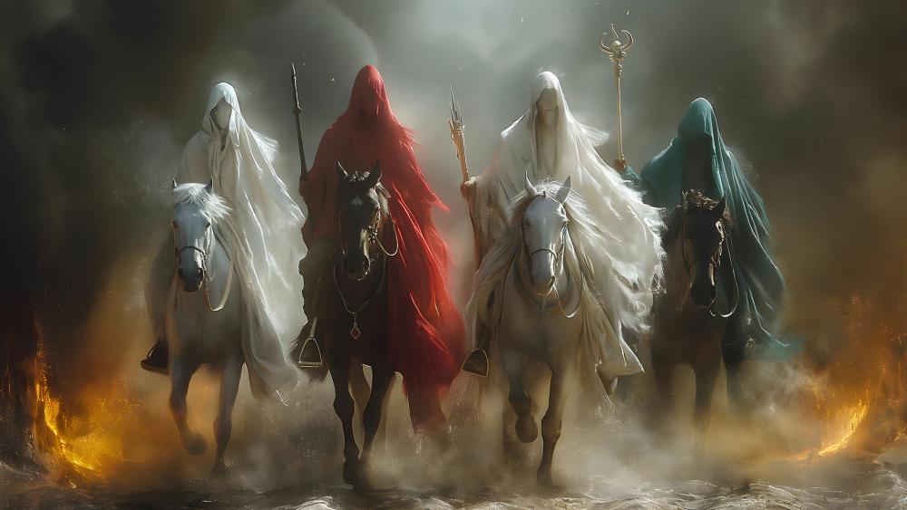 The four horsemen of the Apocalypse from Revelation (Adobe stock image)