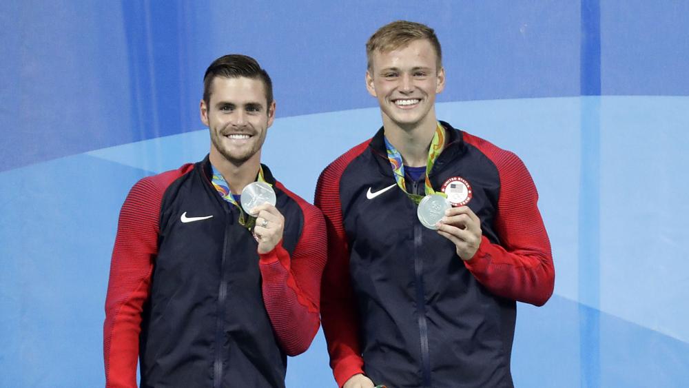 Olympians David Boudia, 27, and Steel Johnson, 20