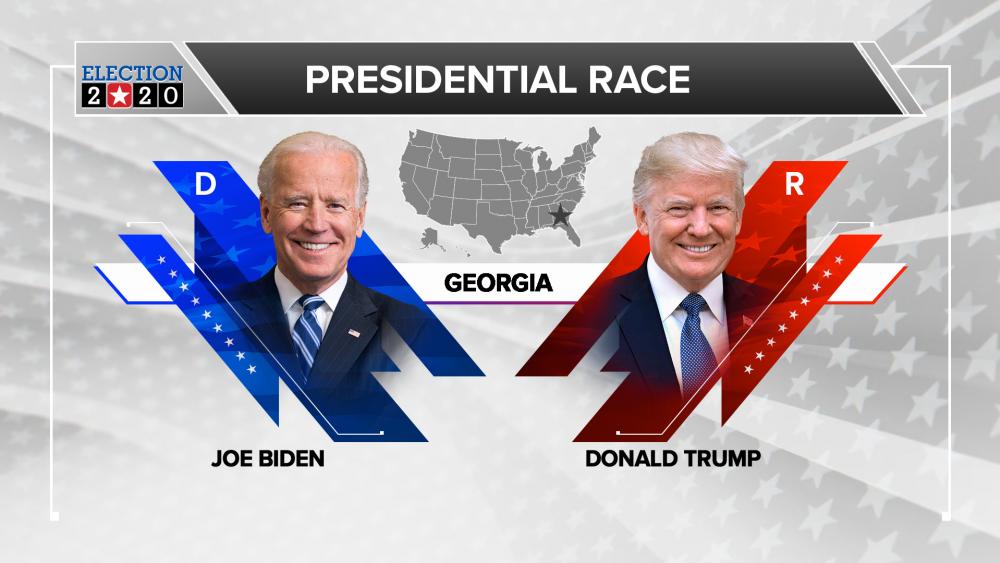 Trump and Biden in Georgia