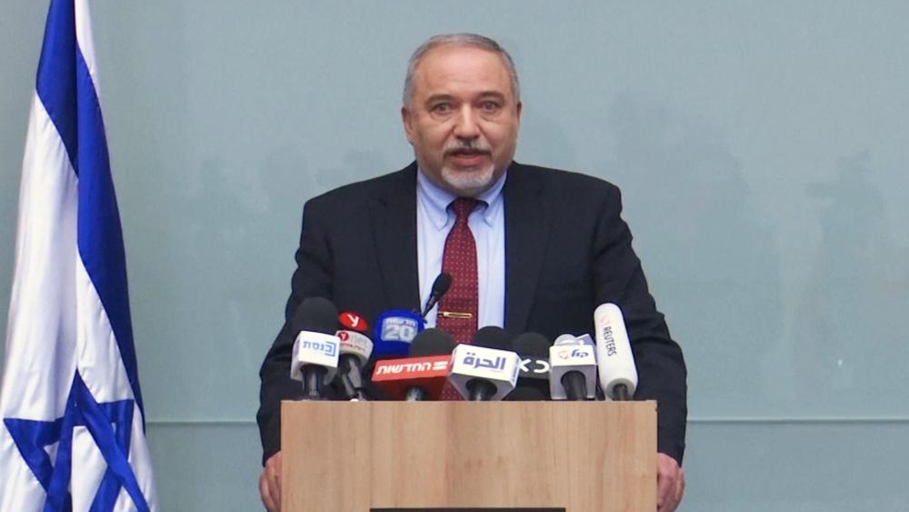 Avigdor Liberman resigns as Israel's Foreign Minister.  Avigdor Liberman resigns as Israel's Foreign Minister.