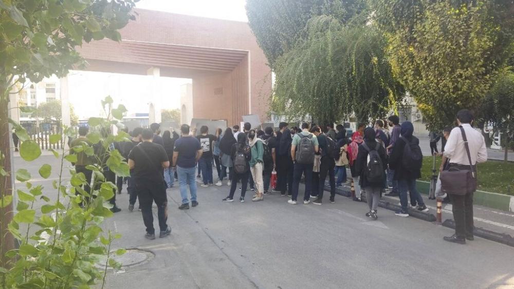 In this photo, students of the Sharif University of Technology attend a protest sparked by the death in September of 22-year-old Mahsa Amini  in Tehran, Friday, Oct. 7, 2022. (AP Photo)