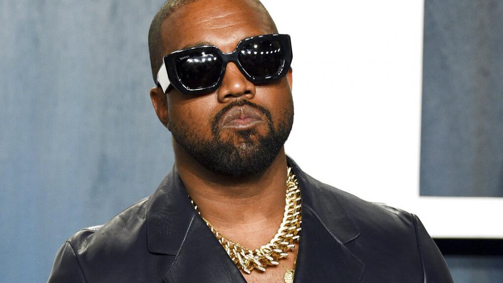 The rapper Ye, formerly known as Kanye West, was suspended from Twitter after posting a picture of a swastika merged with the Star of David. (Photo by Evin Agostini/Invision/AP, File).
