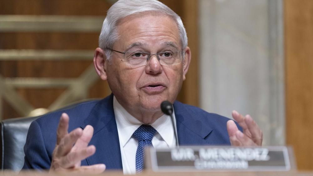 Sen. Bob Menendez, D-N.J., chair of the Senate Foreign Relations Committee speaks on Capitol Hill, March 22, 2023, in Washington. (AP Photo/Jose Luis Magana, File)