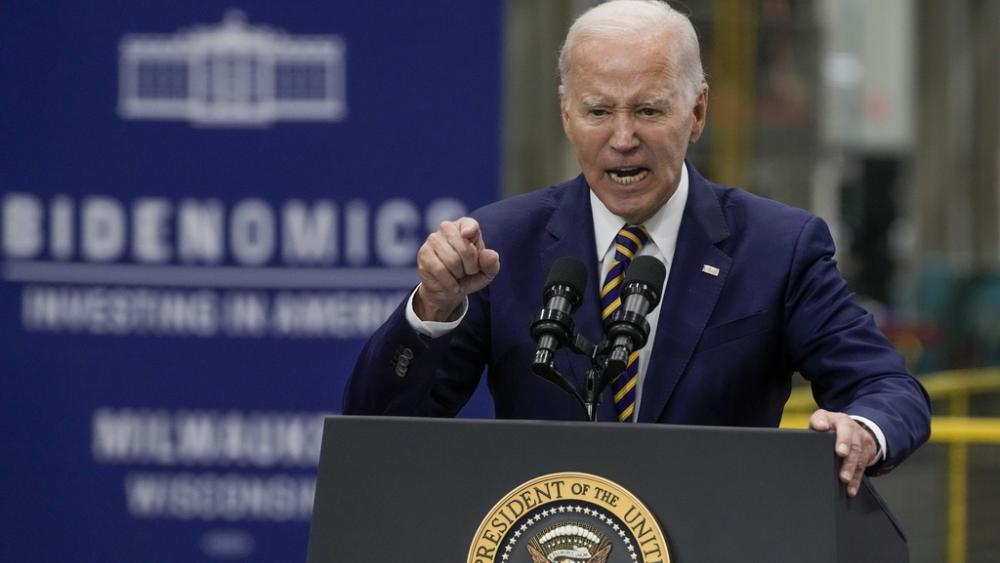 President Joe Biden speaks at Ingeteam Inc. Tuesday, Aug. 15, 2023, in Milwaukee. (AP Photo/Morry Gash)