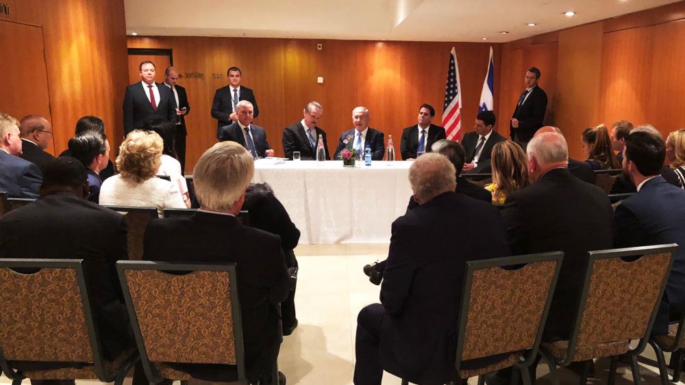 Israeli Prime Minister Benjamin Netanyahu Meets with American Christian Leaders, Photo, CBN News, Jonathan Goff
