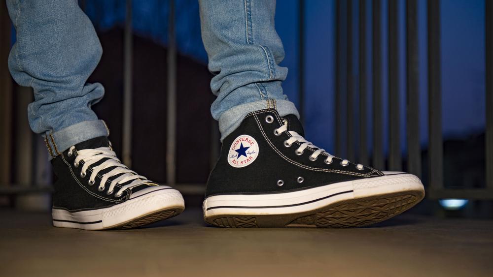 converse all star text brand and logo sign on store interior shoes Sneakers  footwear Stock Photo | Adobe Stock