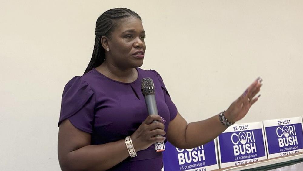 U.S. Rep. Cori Bush, D-MO. (AP Photo/Jim Salter)
