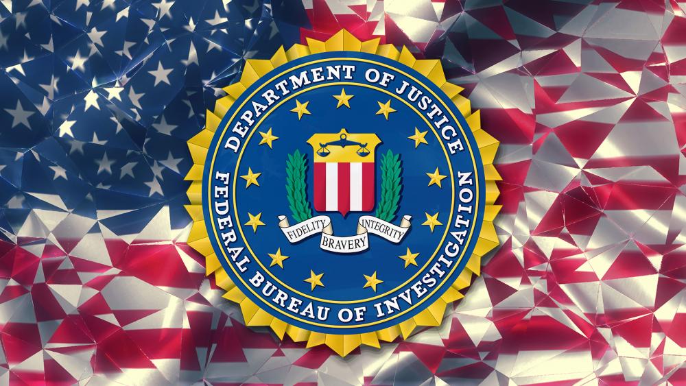 FBI logo and American flag