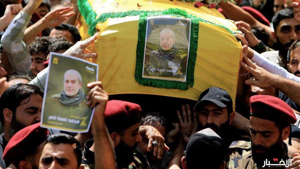 Funeral of Hezbollah Commander Mohammed Khaasab.