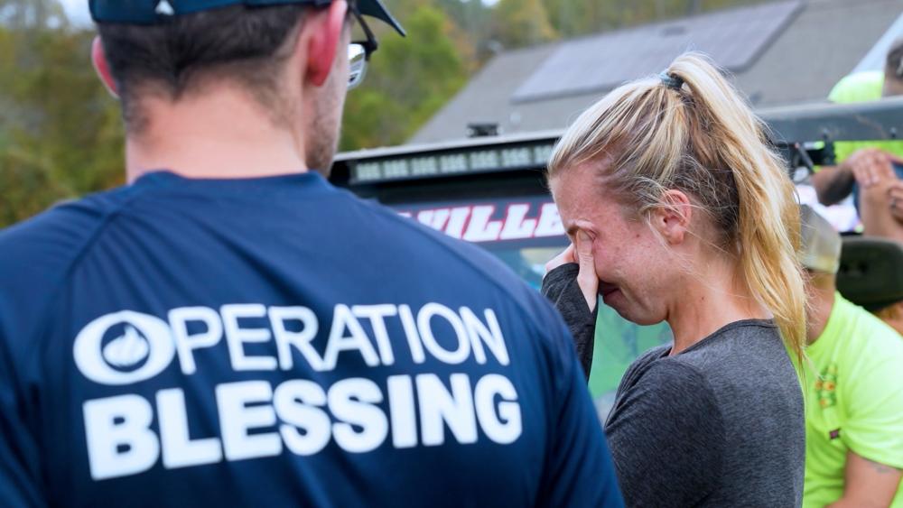 Operation Blessing teams are taking to the air with a helicopter to reach isolated areas with water purification systems.