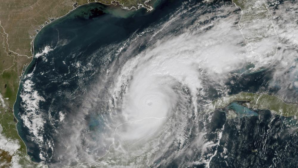 Hurricane Milton in the Gulf of Mexico, off the coast off Mexico’s Yucatan Peninsula Tuesday, Oct. 8, 2024. (NOAA via AP)