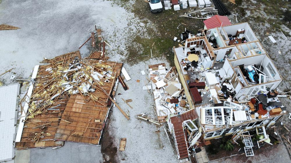 Damage in the aftermath of Hurricane Sally, Sept. 17, 2020, in Perdido Key, Fla. (AP Photo/Angie Wang)