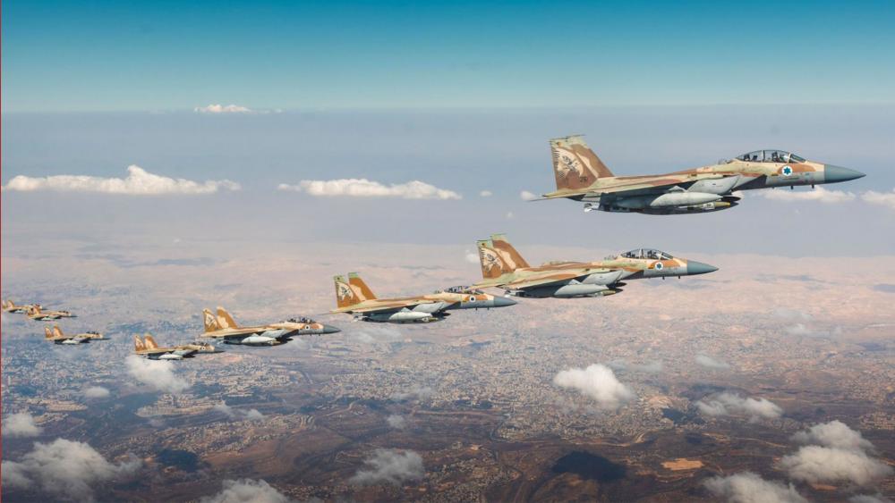 IAF fighter jets en route to carry out strikes in Tehran. Released by the IDF on June 26, 2025. Photo credit: IDF Spokesperson.