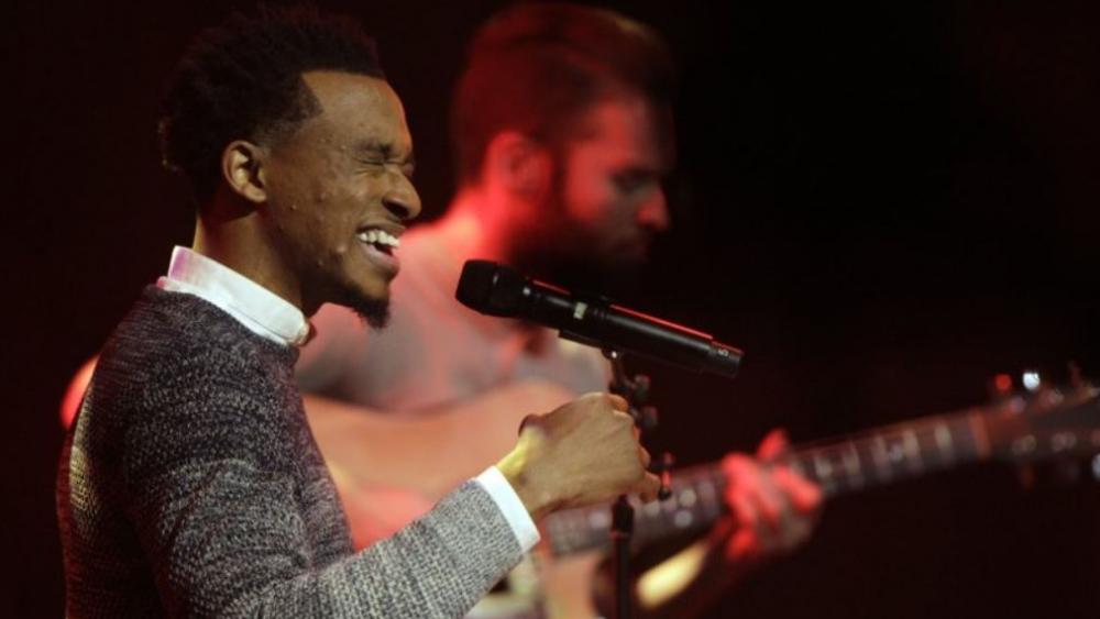 In this Oct. 11, 2016 file photo, Jonathan McReynolds performs at the 47th Annual GMA Dove Awards at Lipscomb University in Nashville, Tenn. (Photo by Wade Payne/Invision/AP, File)