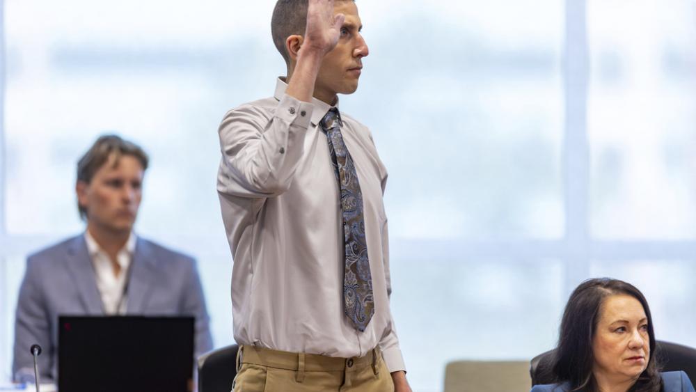 Brian Kohberger, charged in the murders of four University of Idaho students, appears at the Ada County Courthouse, Wednesday, July 2, 2025, in Boise, Idaho. (AP Photo/Kyle Green, Pool)