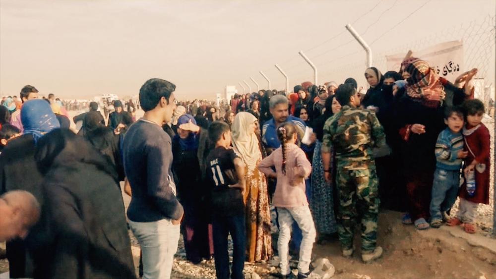 Mosul refugees, CBN News image, Jonathan Goff