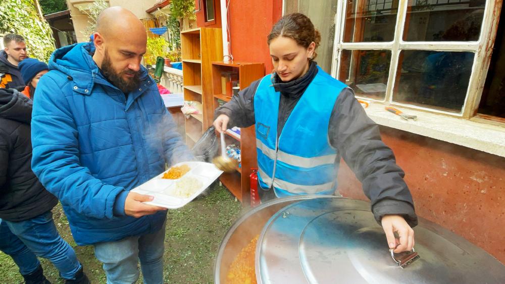  Operation Blessing set up a soup kitchen to support earthquake survivors in Turkey. Photo Credit: CBN OB.