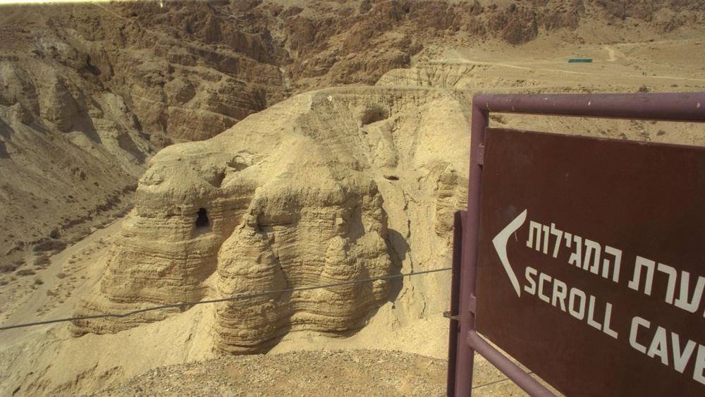 Scroll Cave in Qumran near the Dead Sea, Courtesy GPO, Moshe Milner