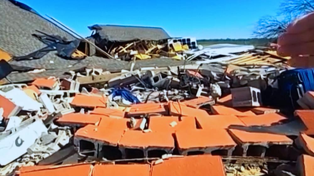 Christ Community Church in Paducah, Kentucky was destroyed by a tornado. 