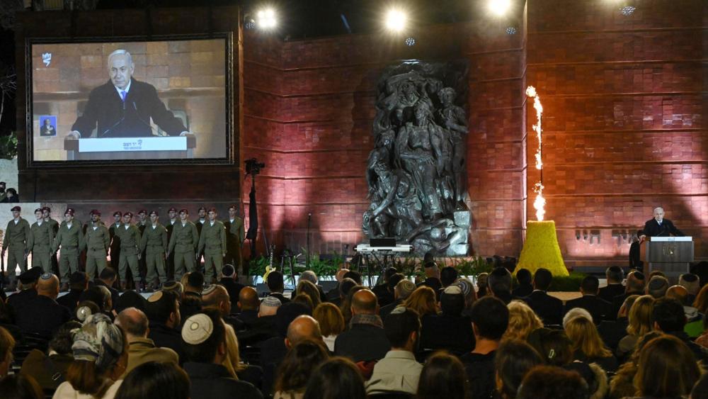 Prime Minister Benjamin Netanyahu&#039;s Address to the Opening Ceremony for Holocaust Martyrs&#039; and Heroes&#039; Remembrance Day at Yad Vashem, Photo Credit: GPO.