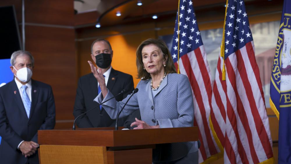 Speaker of the House Nancy Pelosi at the Capitol in Washington, Tuesday, Sept. 21, 2021. (AP Photo/J. Scott Applewhite)
