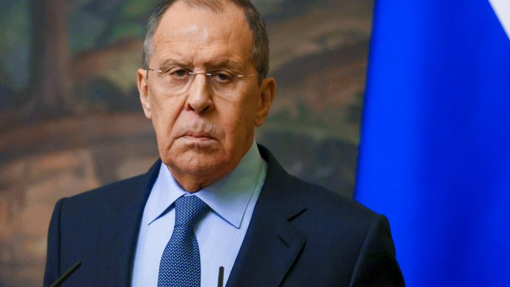 In this photo released by Russian Foreign Ministry Press Service, Russian Foreign Minister Sergey Lavrov. (Russian Foreign Ministry Press Service via AP)