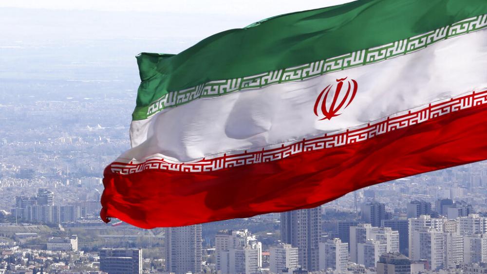 Iran&#039;s national flag waves in Tehran, Iran, March 31, 2020. AP Photo.