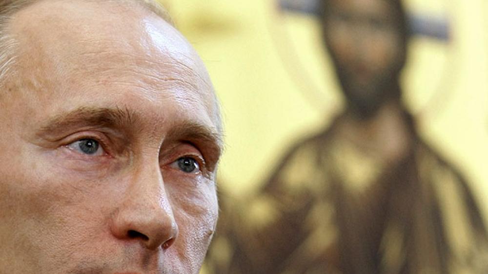 Russian Prime Minister Vladimir Putin visits the &quot;Savior Not-Made-By-Hands&quot; church complex (AP Photo/RIA Novosti, Alexei Nikolsky, Pool)