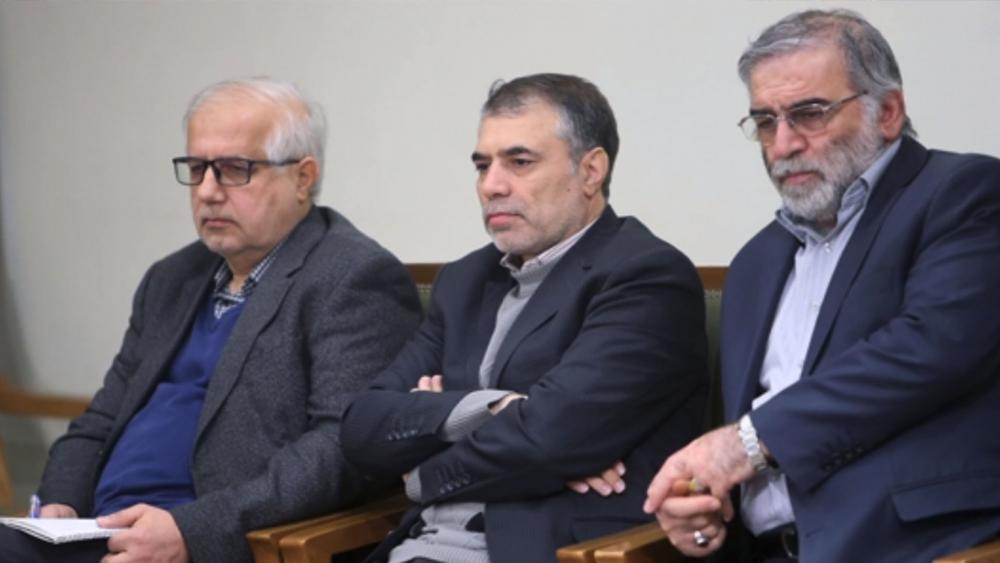 AP Still: Mohsen Fakhrizadeh, right, sitting in a meeting with Supreme Leader Ayatollah Ali Khamenei. 23 Jan. 2019