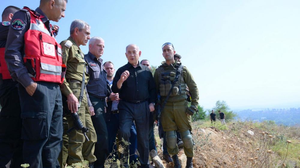 Israel Prime Minister Benjamin Netanyahu, meeting with troops in northern Israel, is scheduled to address a joint session of Congress in Washington on July 24th, 2024.