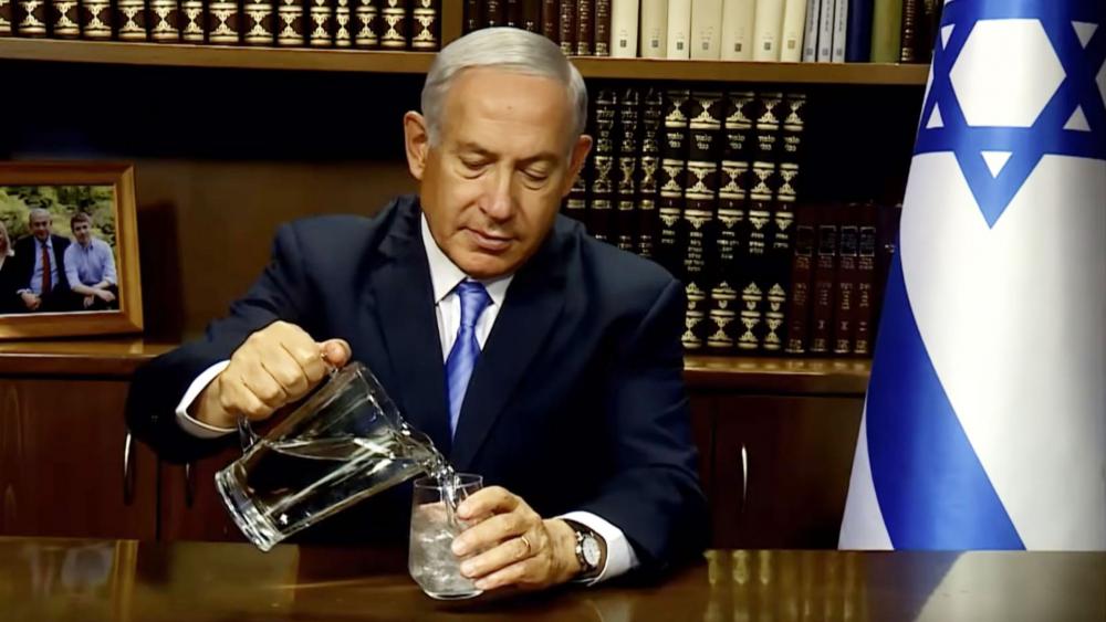 Netanyahu offer to help the Iranian people with water crisis. Photo: PM YouTube