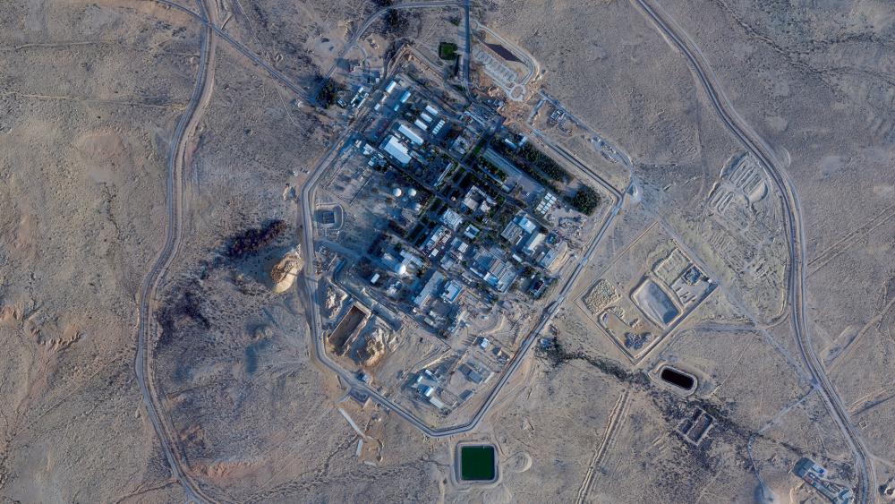 This Monday, Feb. 22, 2021 satellite shows construction at the Shimon Peres Negev Nuclear Research Center near the city of Dimona, Israel. (Planet Labs Inc. via AP)