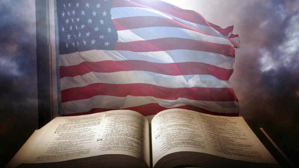 US Flag and Bible