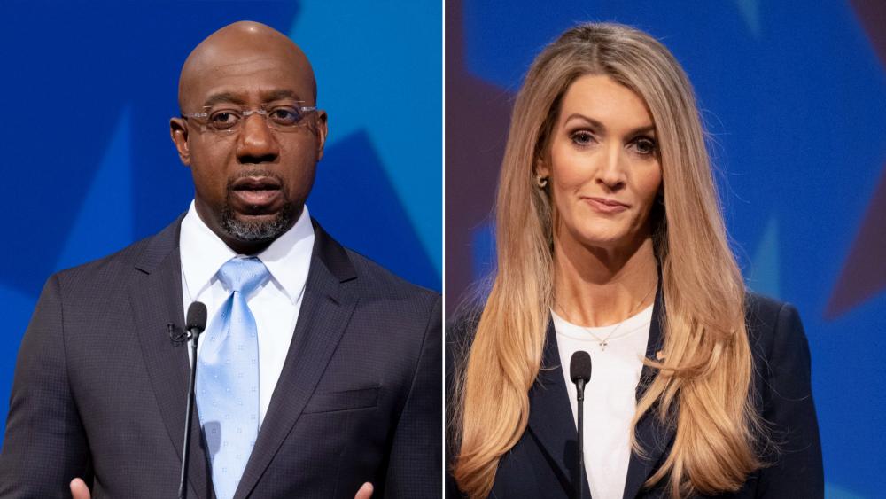 Rev. Raphael Warnock (D) is running against US Sen. Kelly Loeffler (R) in Georgia. (AP Photos)